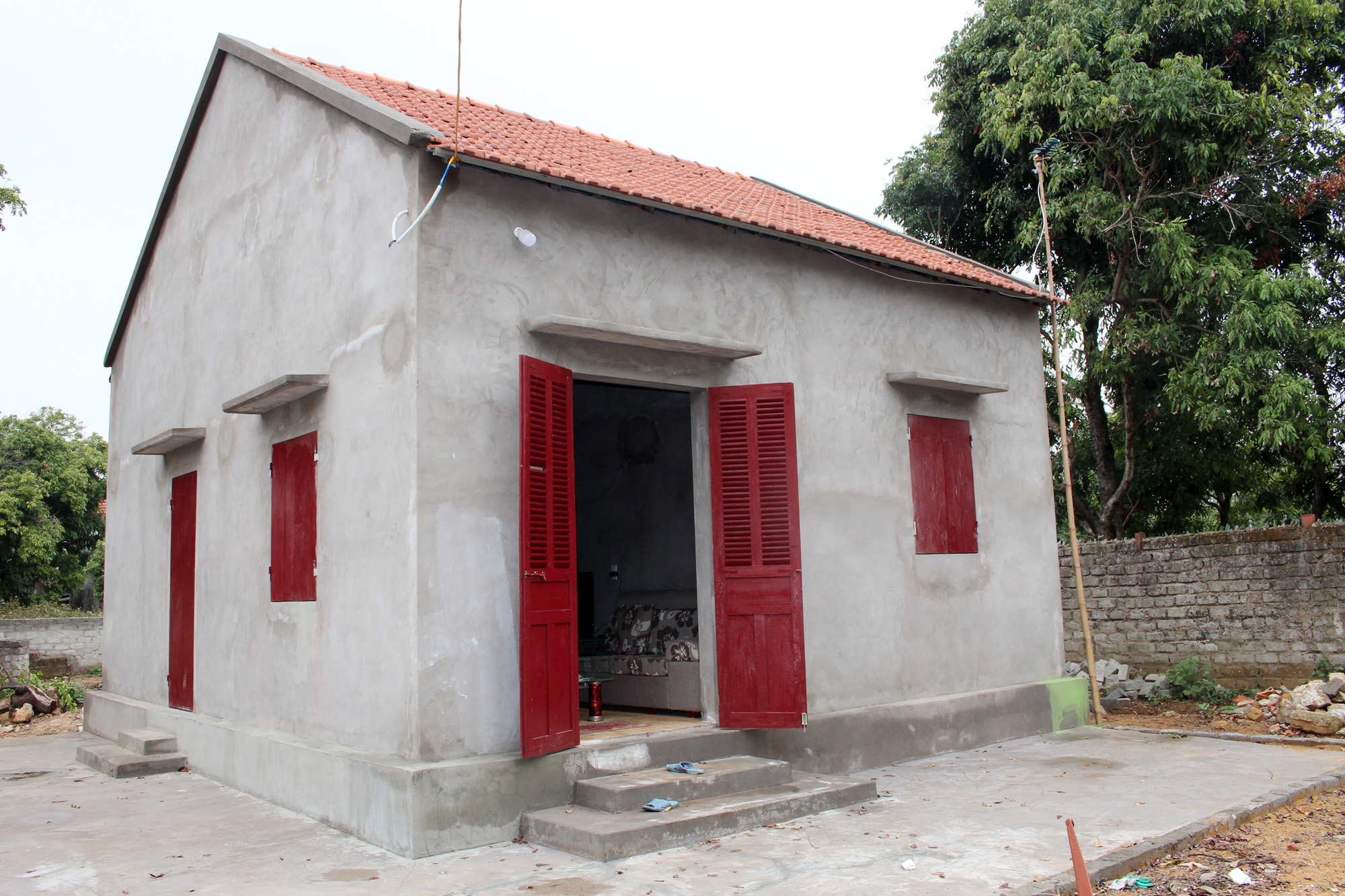 Căn nhà của gia đình anh Lê Văn Hương, thôn 3, xã Hoàng Tân được hoàn thành tháng 12/2019.