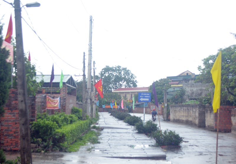Tuyến đường thôn 9 xã Nguyễn Huệ.