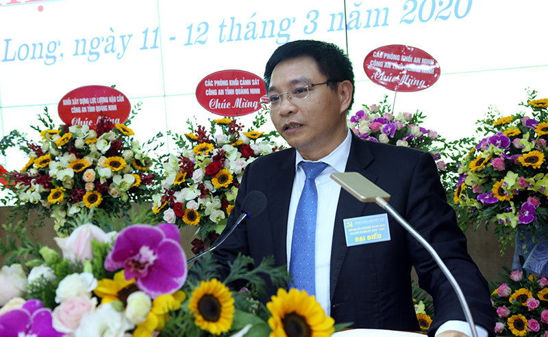 Đồng chí Nguyễn Văn Thắng phát biểu tại đại hội
