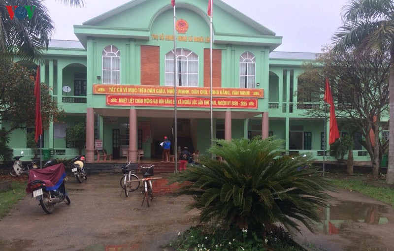  Trụ sở UBND xã Nghĩa Lộc -nơi bị kẻ gian đột nhập.