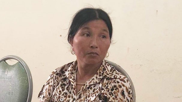  Bà Bùi Thị Vân tại cơ quan điều tra. (ảnh: Báo Nghệ An)