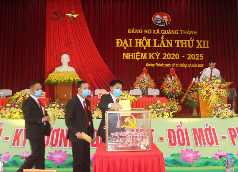 Đại hội Đảng bộ xã Quảng Thành (huyện Hải Hà) lần thứ XII, nhiệm kỳ 2020-2025. Ảnh: Trung tâm TT-VH Hải Hà