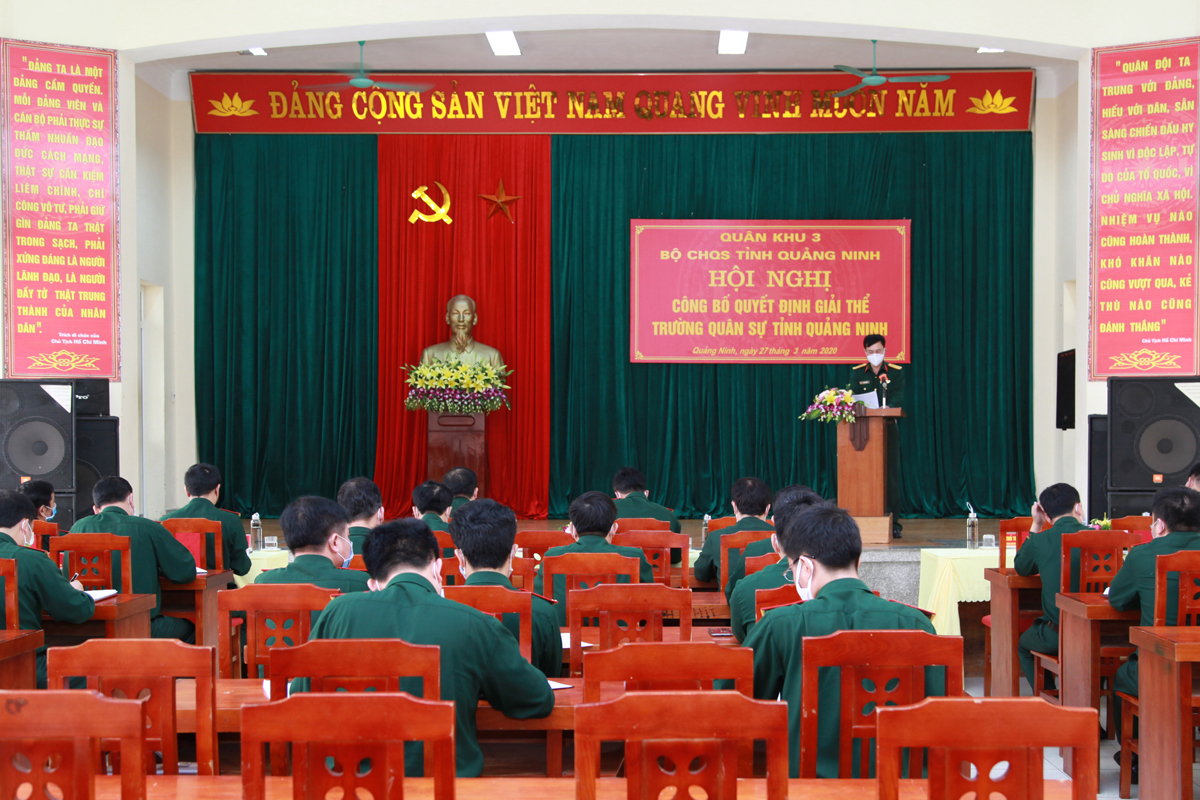 Bộ CHQS tỉnh bàn giao Trường Quân sự tỉnh về Trung đoàn 244.