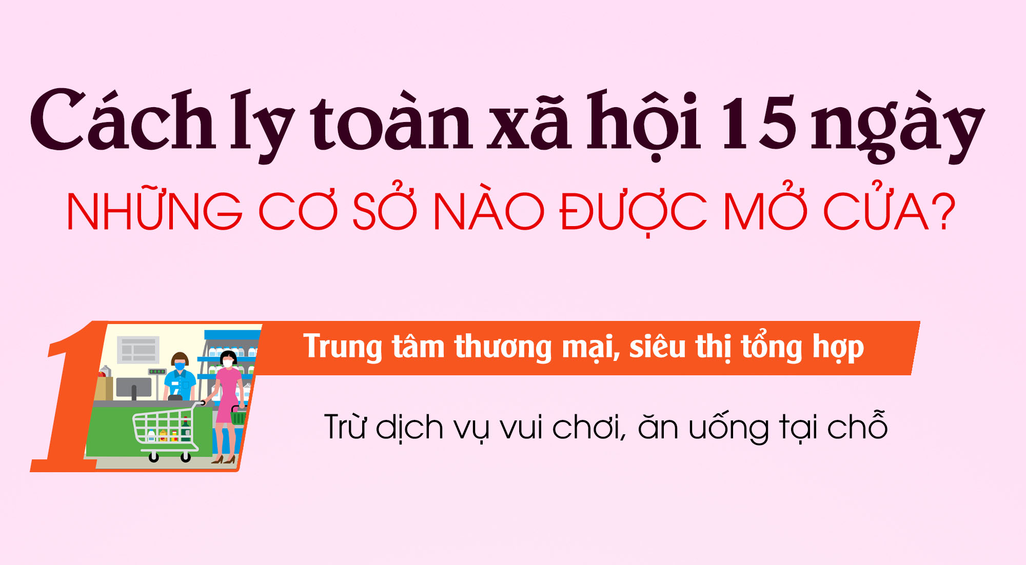 Những cơ sở nào được mở cửa khi cách ly toàn xã hội?