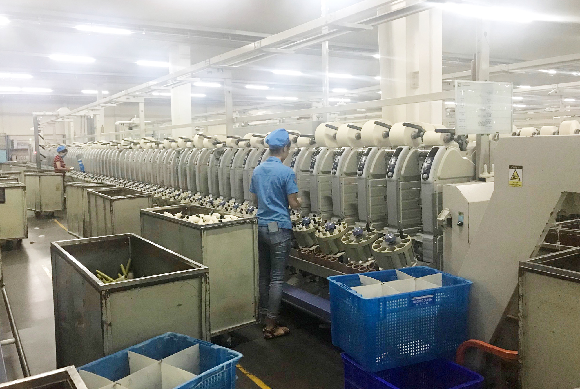 Sản xuất tại Công ty Khoa học kỹ thuật Texhong Ngân Long (KCN Hải Yên, TP Móng Cái). Ảnh: Mạnh Trường