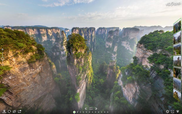 Trương Gia Giới, Trung Quốc: Những ngọn núi cao như những cột trụ trời là đặc trưng của Vườn Quốc gia Trương Gia Giới thuộc tỉnh Hồ Nam (Trung Quốc). Đây là một trong những nơi thu hút nhiều khách du lịch nhất Trung Quốc mỗi năm.