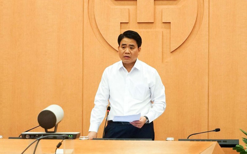 Chủ tịch Thành phố Hà Nội thông tin công an làm việc với cán bộ CDC Hà Nội về việc mua máy xét nghiệm