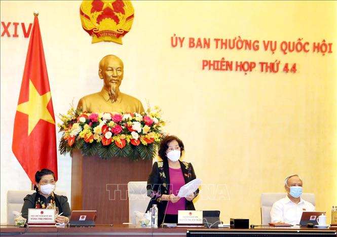 Chủ tịch Quốc hội Nguyễn Thị Kim Ngân phát biểu khai mạc. Ảnh: Trọng Đức/TTXVN