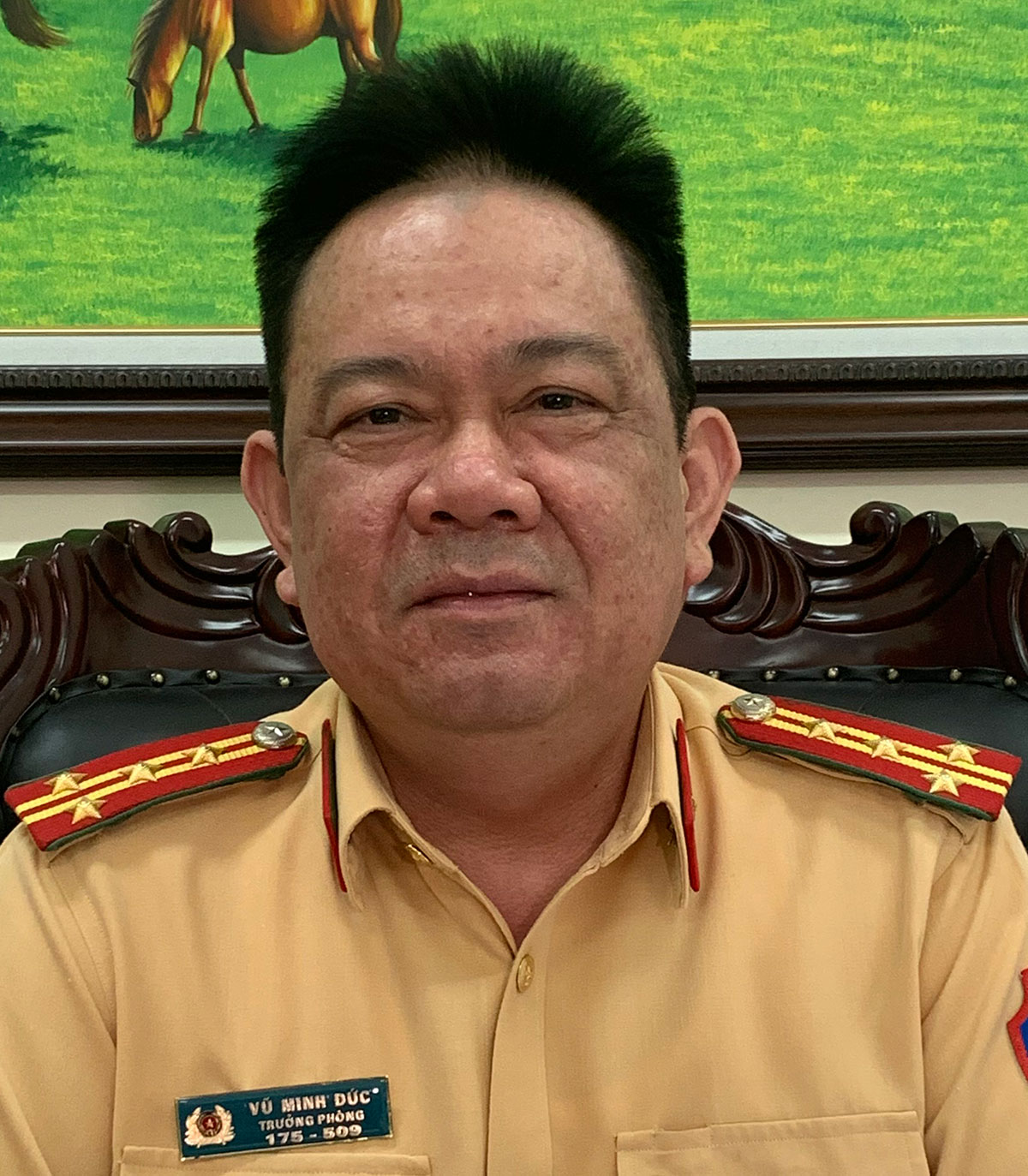 Đại tá Vũ Minh Đức, Trưởng Phòng CSGT đường bộ, đường sắt Công an tỉnh Quảng Ninh.