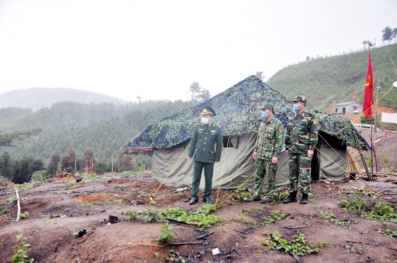 Chốt kiểm soát phòng, chống dịch của Đồn Biên phòng Bắc Sơn trên địa bàn xã Bắc Sơn (TP Móng Cái) luôn đảm bảo kiểm soát biên giới 24/24, ngày 7/2/2020