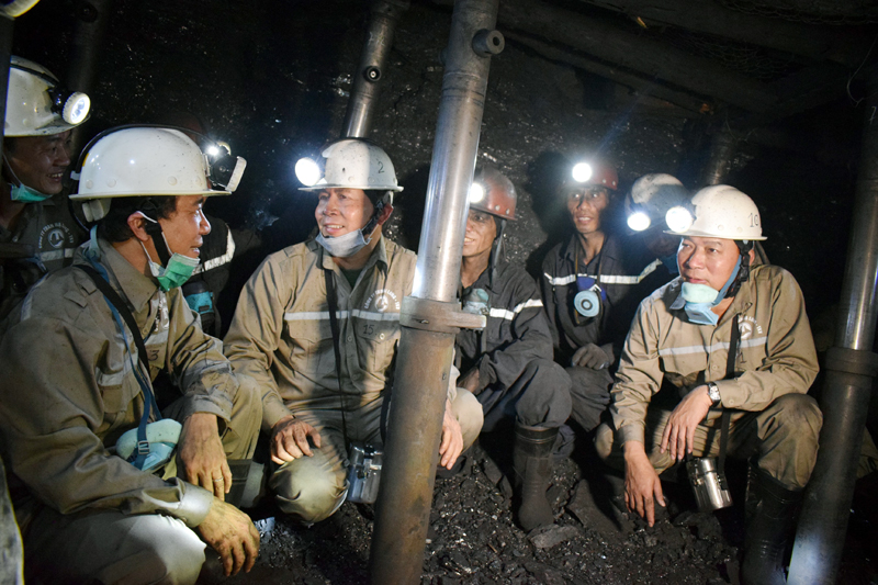 Công ty Than Hạ Long ứng dụng nhiều công nghệ hiện đại vào khai thác than hầm lò. (Ảnh do công ty cung cấp)