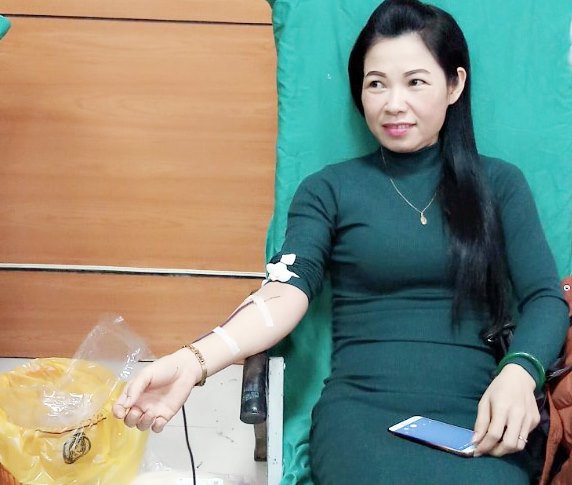 Chị Lương Thị Liên tham gia HMTN tại Bệnh viện Bãi Cháy (TP Hạ Long) năm 2019.