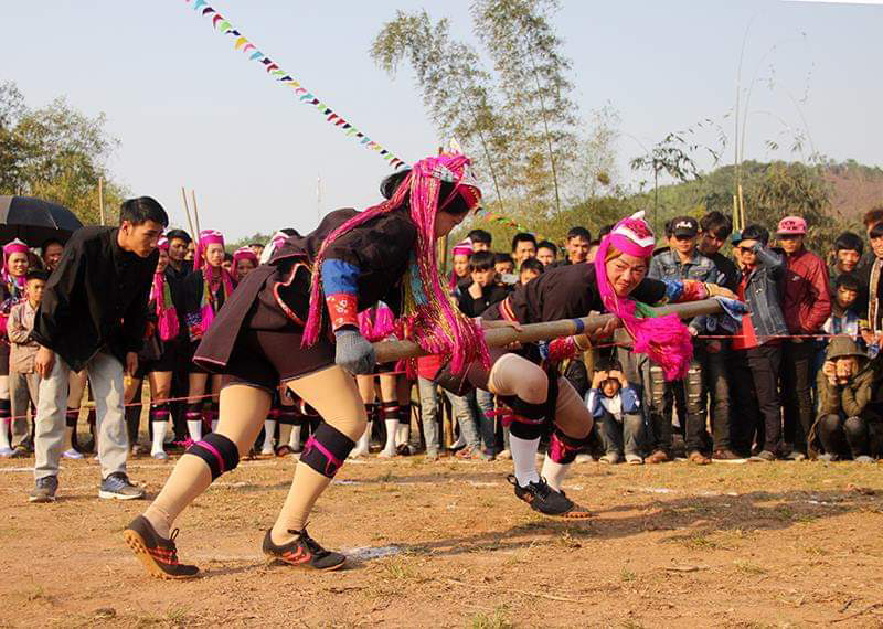 Phụ nữ Dao xã Hà Lâu tham gia thi đấu thể thao dân tộc. (Ảnh tư liệu Báo Quảng Ninh)