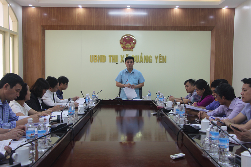 UBND TX Quảng Yên họp thống nhất phương án cưỡng chế thu hồi đất phục vụ xây dựng dự án 