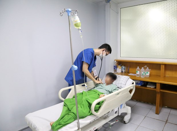 Bệnh nhân bị điện giật đã hồi phục. (Ảnh: PV/Vietnam+)