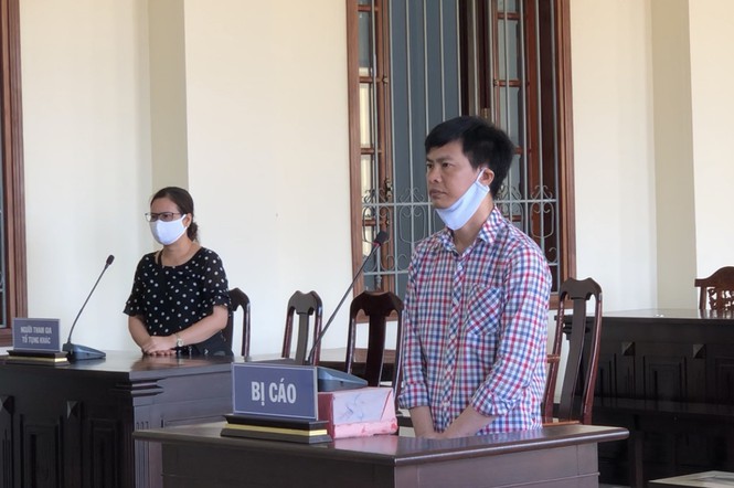 Bị cáo Cường tại phiên tòa - Ảnh: Kim Hà.