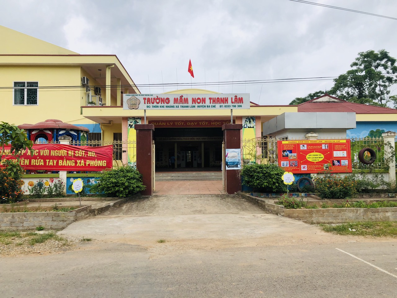 Trường Mầm Non Thanh Lâm được xây dựng khang trang.