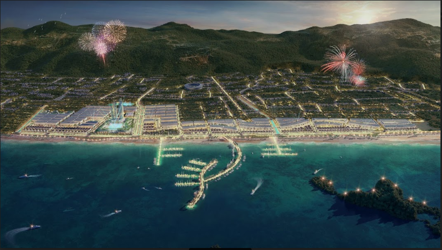 Green Dragon City quy mô 99,2 ha trải dài ven vịnh Bái Tử Long.