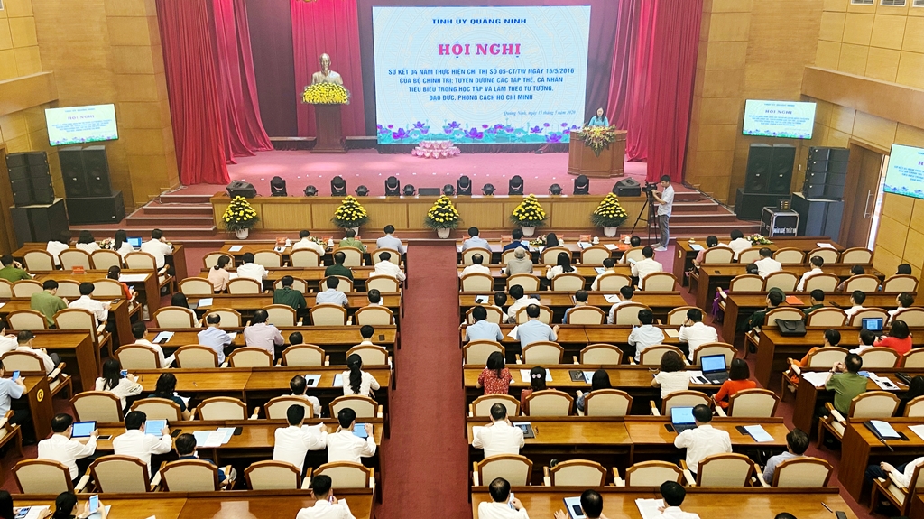 Tỉnh ủy Quảng Ninh tổ chức hội nghị sơ kết 4 năm thực hiện  Chỉ thị 05-CT/TW ngày 15/5/2016 của Bộ Chính trị về “Đẩy mạnh học tập và làm theo tư tưởng, đạo đức, phong cách Hồ Chí Minh”.