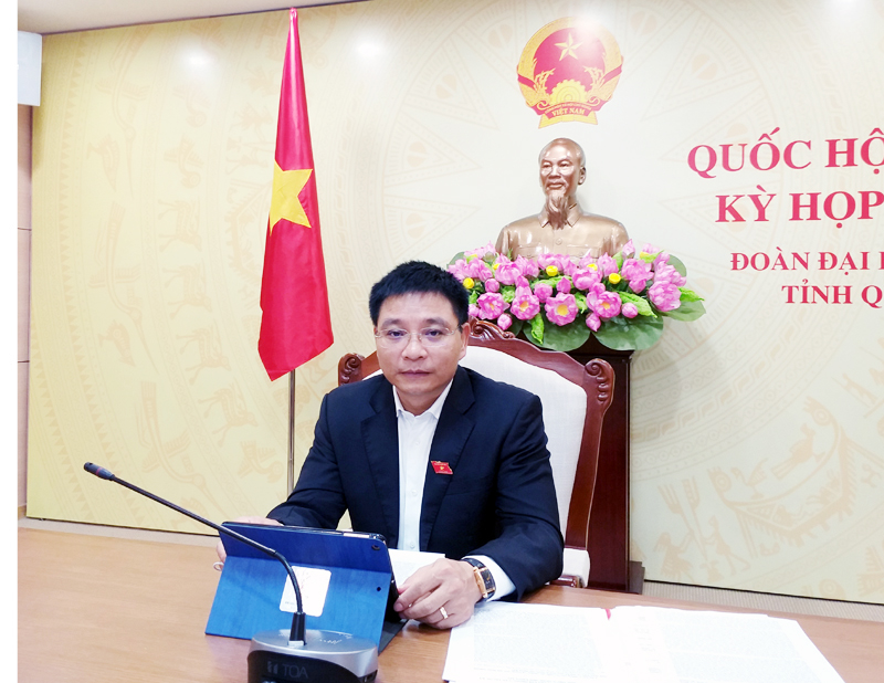Đồng chí Nguyễn Văn Thắng, Phó Bí thư Tỉnh uỷ, Chủ tịch UBND tỉnh, Trưởng Đoàn ĐBQH tỉnh