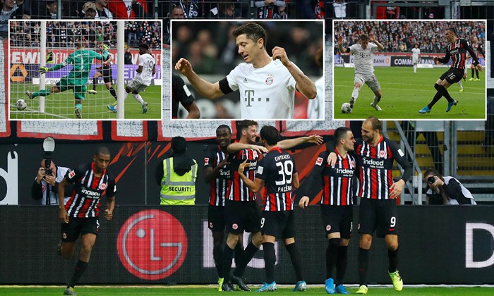 Frankfurt từng vùi dập Bayern Munich 5-1 ở lượt đi Bundesliga mùa này. (Ảnh: Daily Mail)