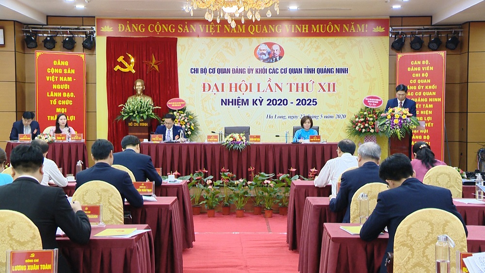 Quang cảnh Đại hội Chi bộ cơ quan Đảng ủy Khối các cơ quan tỉnh Quảng Ninh