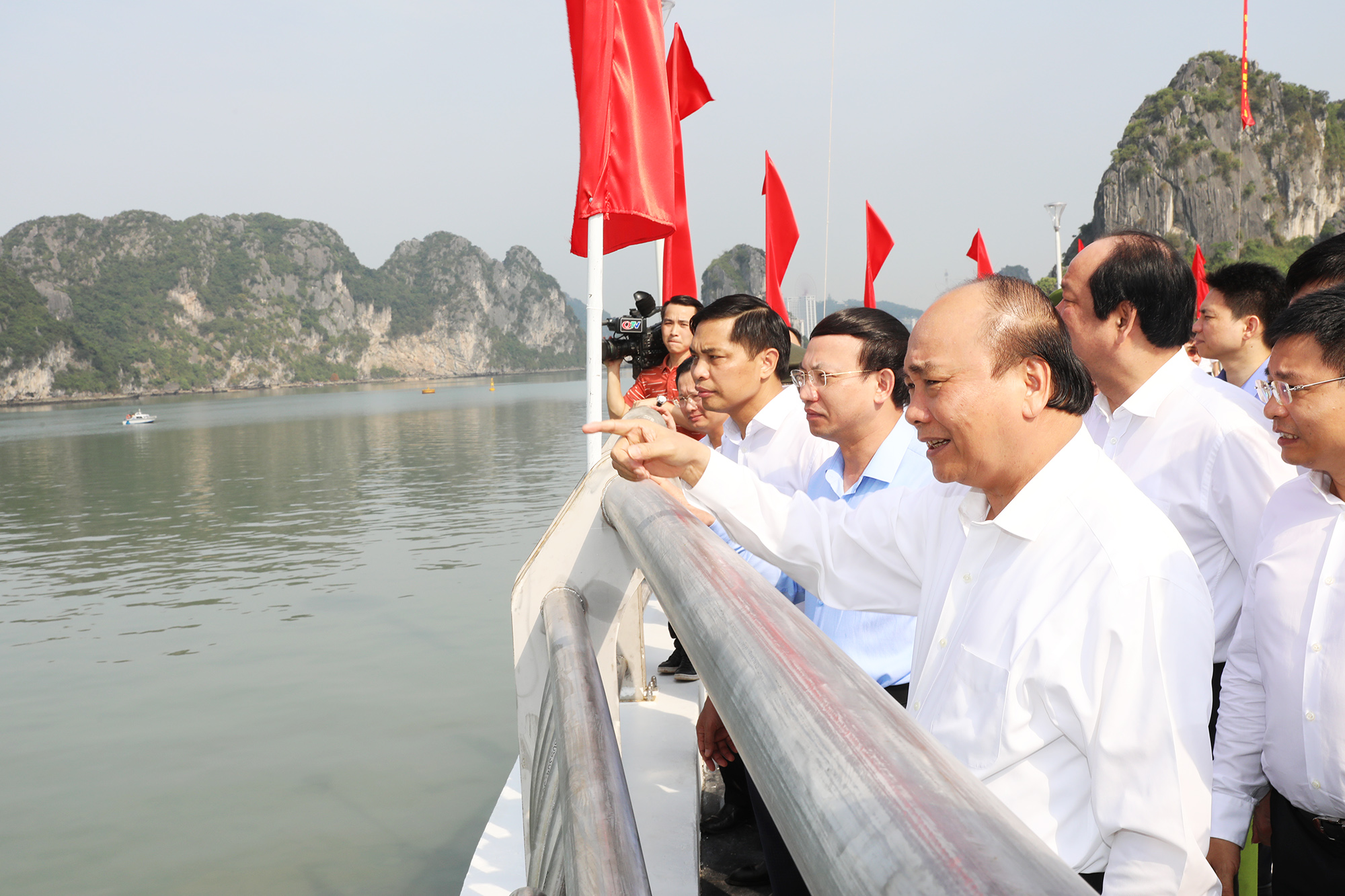 Thủ tướng Chính phủ Nguyễn Xuân Phúc tham dự Lễ khánh thành tuyến đường Trần Quốc Nghiễn, ngày 24/5. (Ảnh: Đỗ Phương)