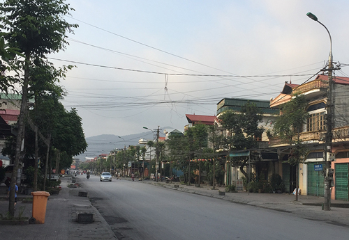 Đường Nguyễn Văn Đài đi qua 6 khu phố của phường Mạo Khê (TX Đông Triều).