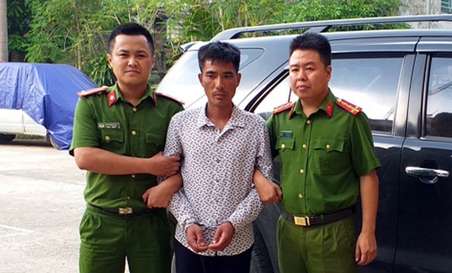 Đối tượng Nguyễn Tiến Giảng bị bắt giữ khi lẩn trốn ở Hà Nội.