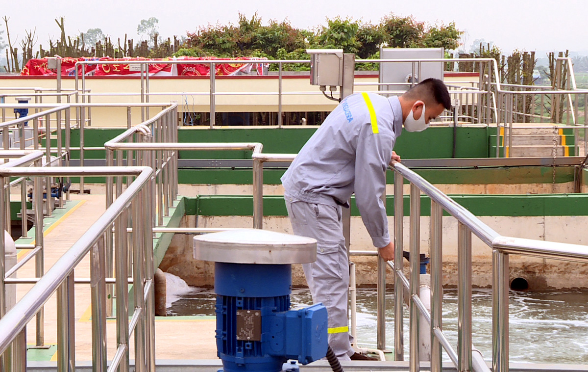 Hệ thống xử lý nước thải tập trung của KCN Đông Mai (TX Quảng Yên).