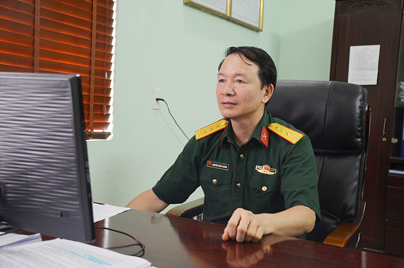 Nguyễn Chiến Thượng tá Nguyễn Quốc Khánh, Chính trị viên Ban CHQS TX Đông Triều.