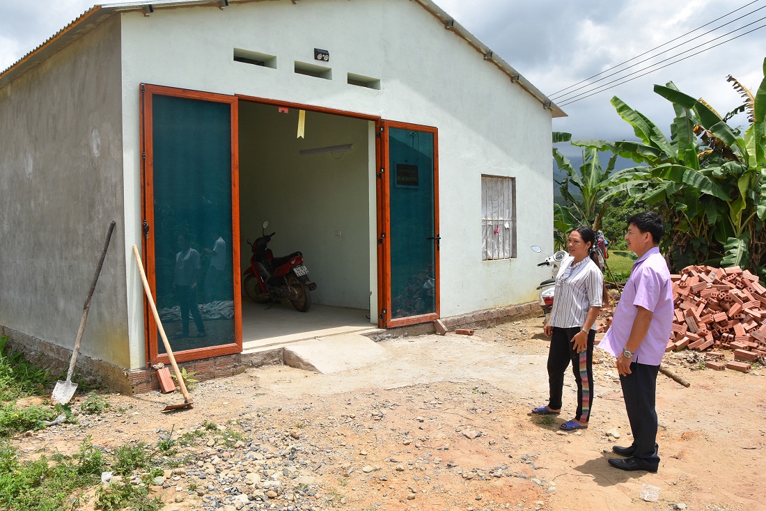 Hộ chị Tằng Nhì Múi ở bản Tài Lý Sáy, xã Quảng Lâm (huyện Đầm Hà) sẽ thoát nghèo trong năm 2020 sau khi được hỗ trợ xây căn nhà mới.