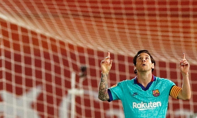 Messi chinh phục một kỷ lục mới tại La Liga. Ảnh: Reuters.