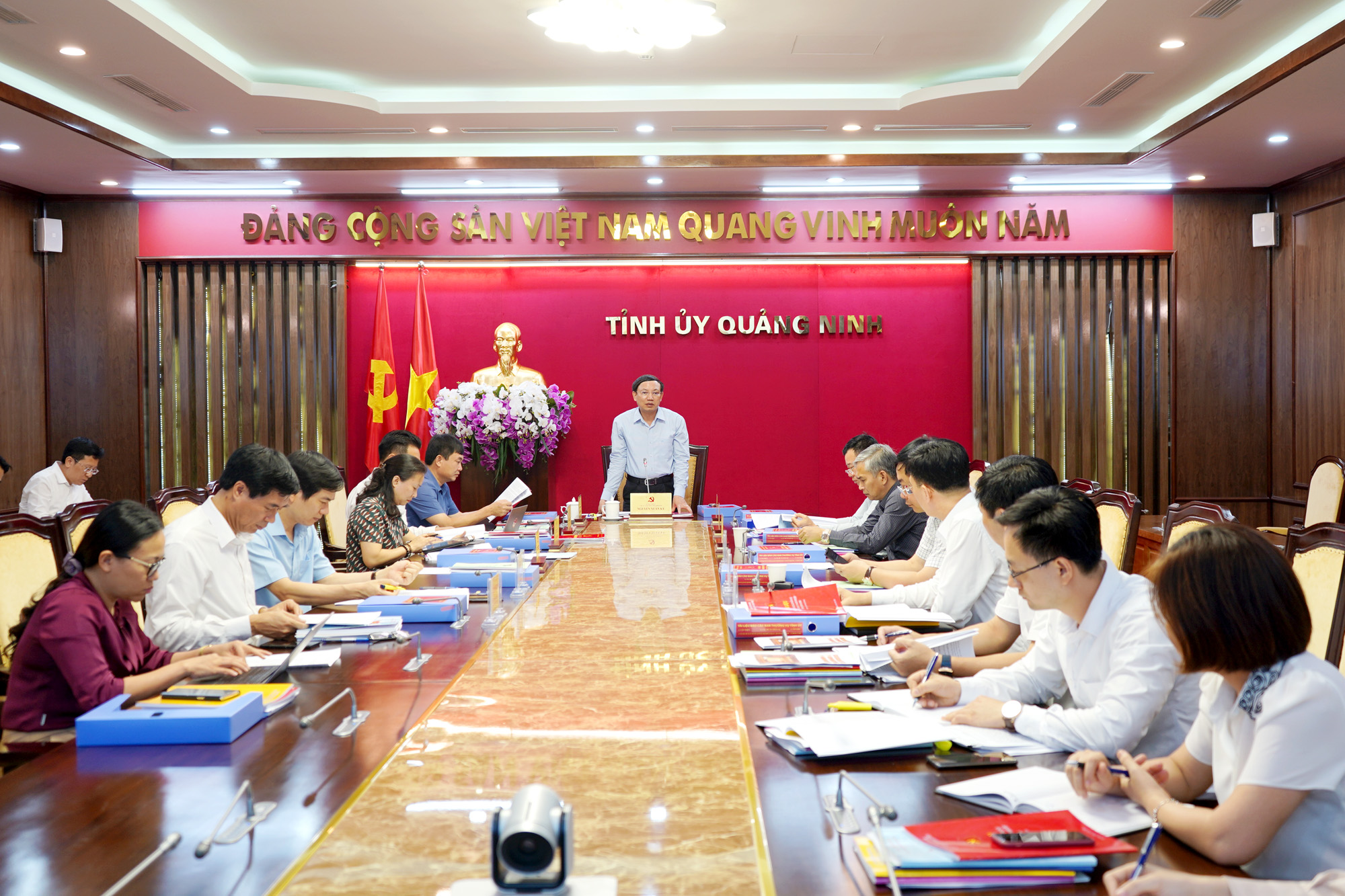 Đồng chí Nguyễn Xuân Ký, Bí thư Tỉnh ủy, Chủ tịch HĐND tỉnh, kết luận buổi làm việc.