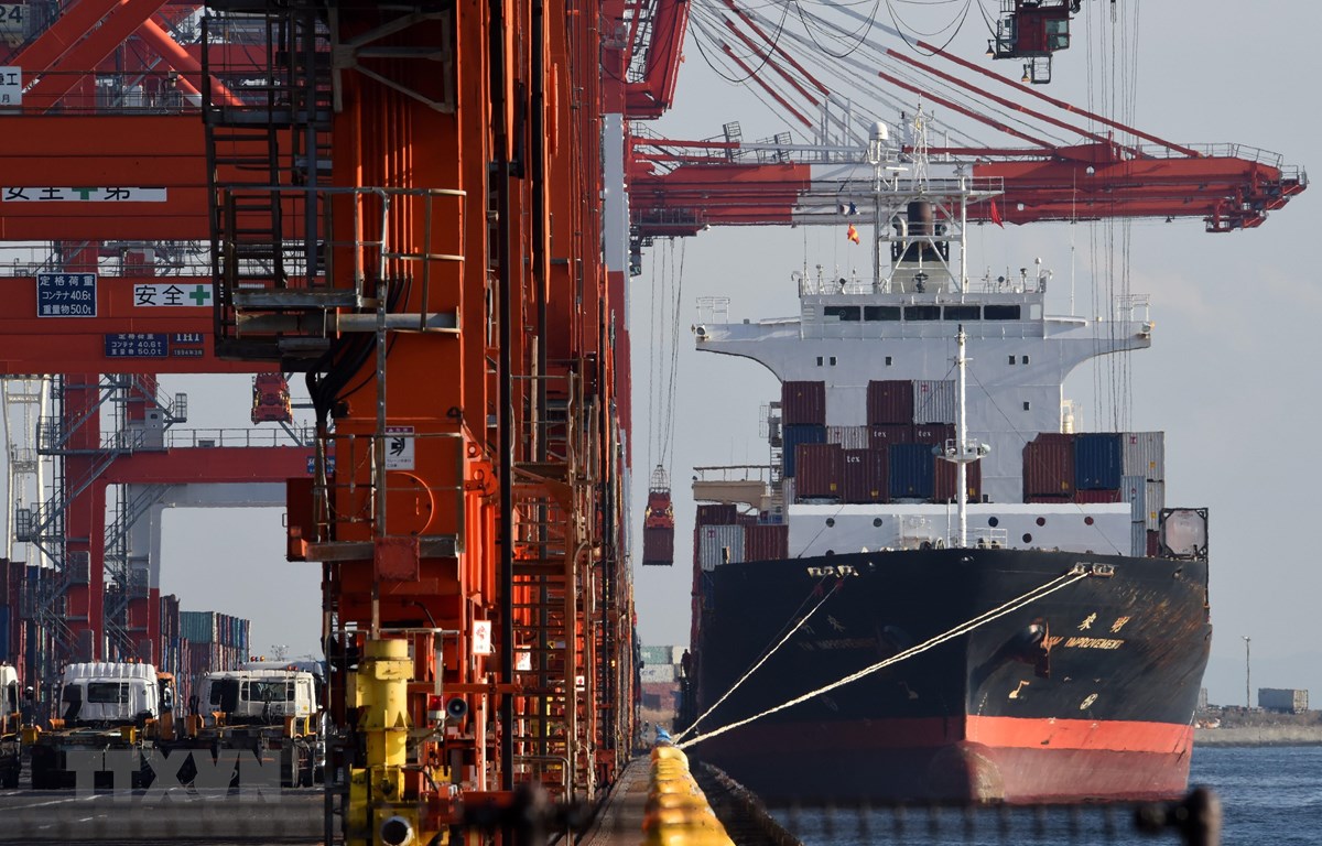 Cảng container ở Tokyo, Nhật Bản. (Ảnh: AFP/TTXVN)