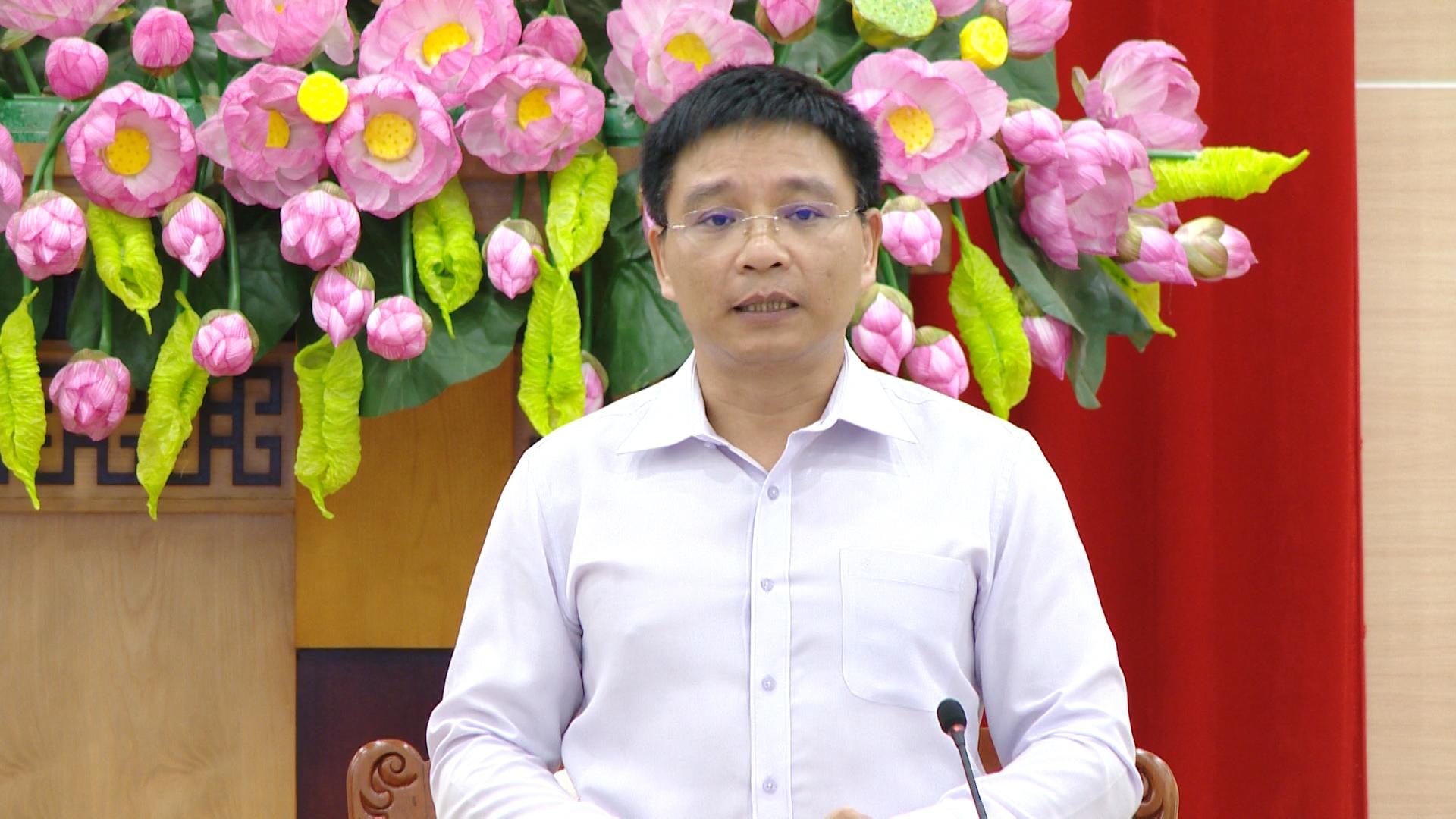 Chủ tịch UBND tỉnh Nguyễn văn Thắng chỉ đạo một số nội dung, phấn đấu hoàn thành cao nhất các chỉ tiêu tăng trưởng kinh tế năm 2020. 
