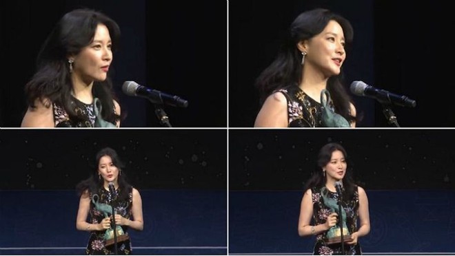 Lee Young Ae bộc bạch rằng cô cảm thấy vô cùng hạnh phúc, biết ơn khi nhận được giải thưởng quan trọng trong lần tái xuất màn ảnh rộng