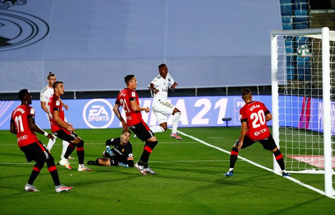 Pha làm bàn tinh tế của Vinicius ở trận gặp Mallorca.