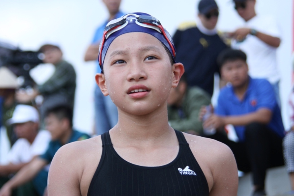 VĐV Phạm Phương Thảo - Kình ngư nhỏ tuổi nhất tại Hội bơi năm nay