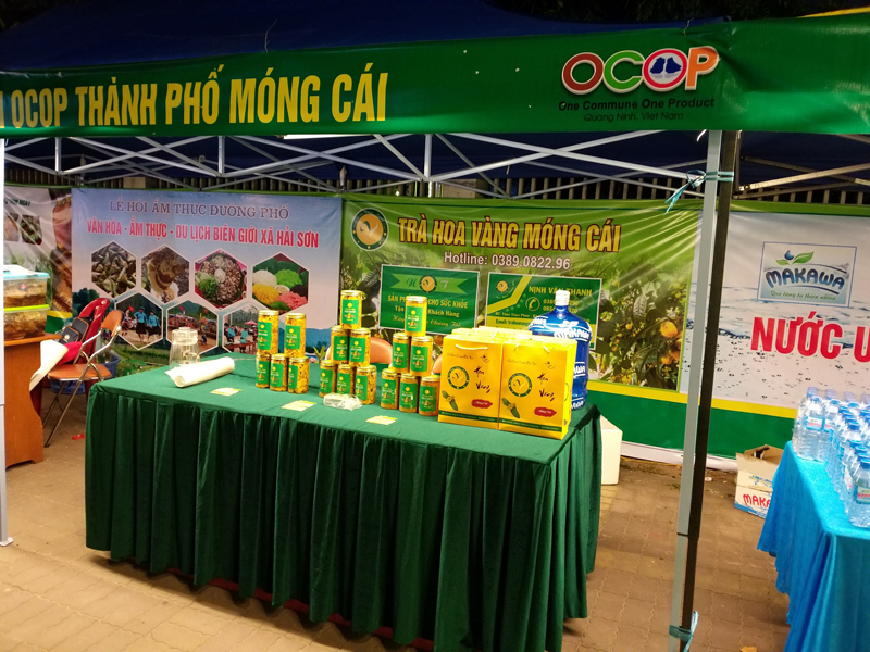 Sản phẩm OCOP Trà hoa vàng Móng Cái sớm được thị trường biết tới và được người tiêu dùng ưa chuộng.