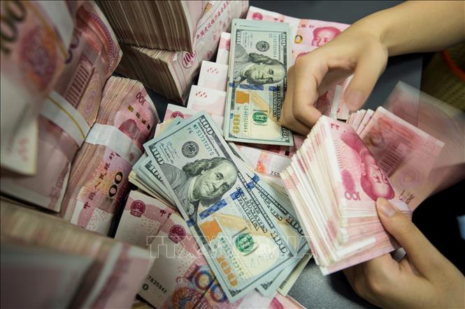 Tỷ giá trung tâm giữa đồng Việt Nam (VND) và đô la Mỹ (USD) sáng 7/7 được Ngân hàng Nhà nước công bố ở mức 23.222 VND/USD, giảm 5 đồng so với hôm qua. Ảnh minh họa: AFP/TTXVN