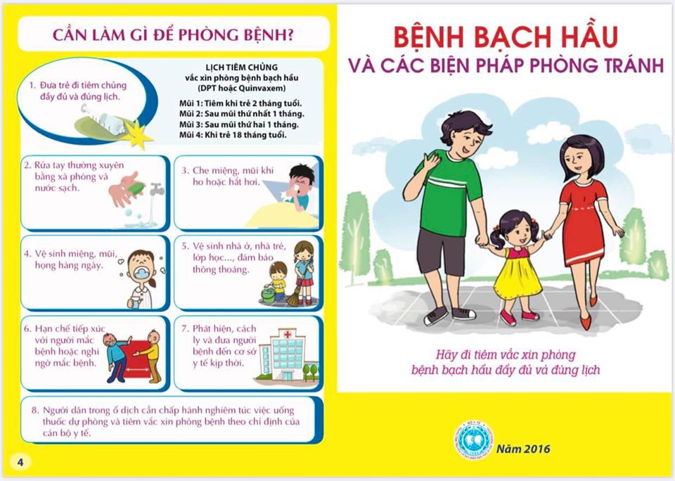 Làm gì để phòng bệnh bạch hầu?