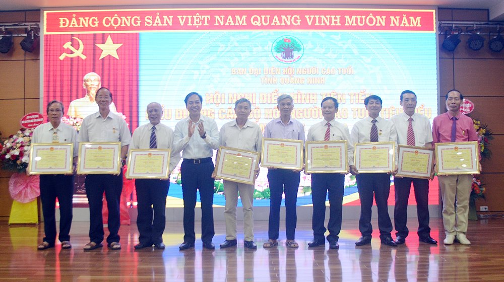 Các đại biểu được nhận bằng khen của UBND tỉnh.