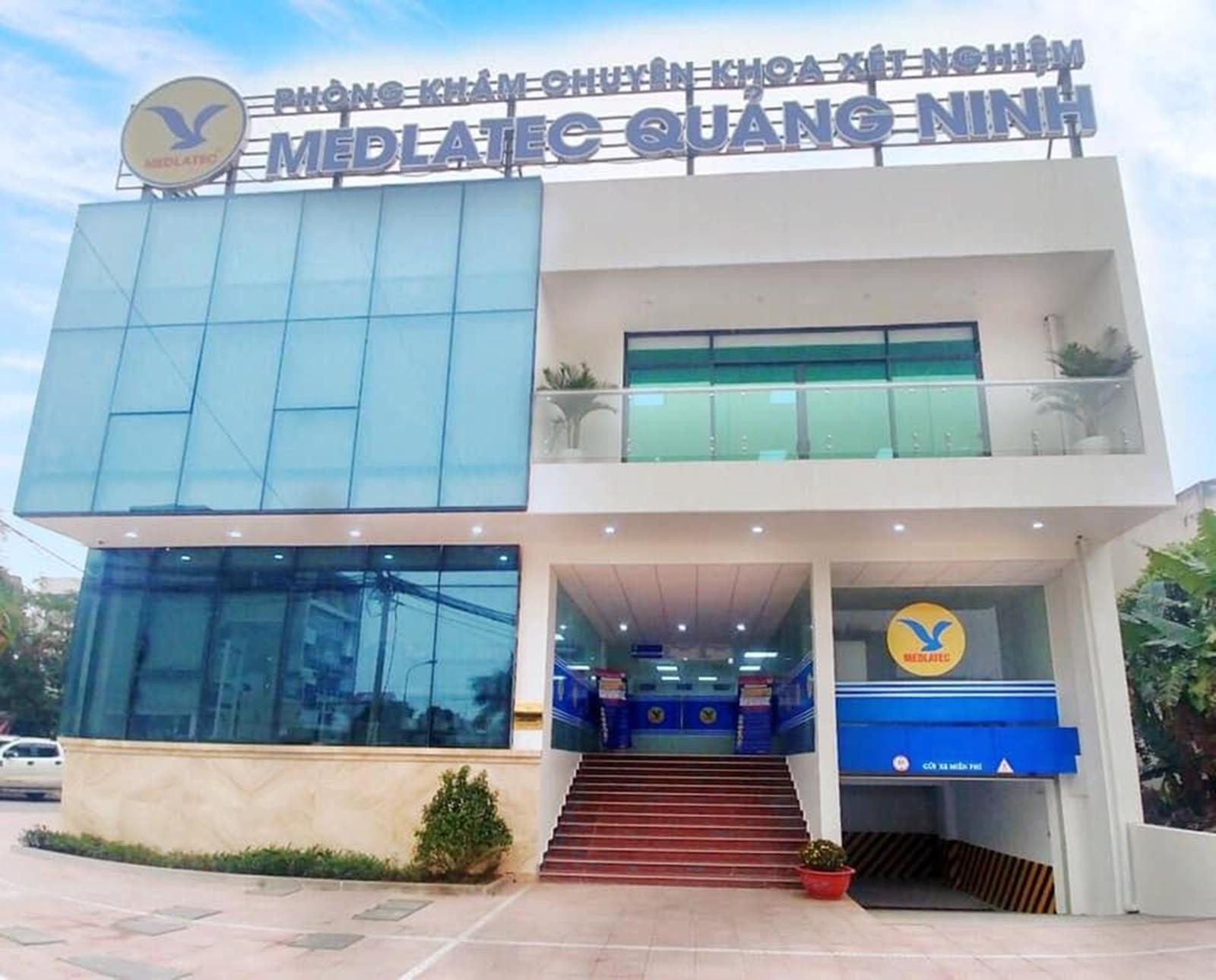 rụ sở của Phòng khám chuyên khoa xét nghiệm Medlatec tại Quảng Ninh (Lô C11 - KĐT mới Cao Xanh, Hà Khánh A, phường Cao Xanh, thành phố Hạ Long, tỉnh Quảng Ninh).