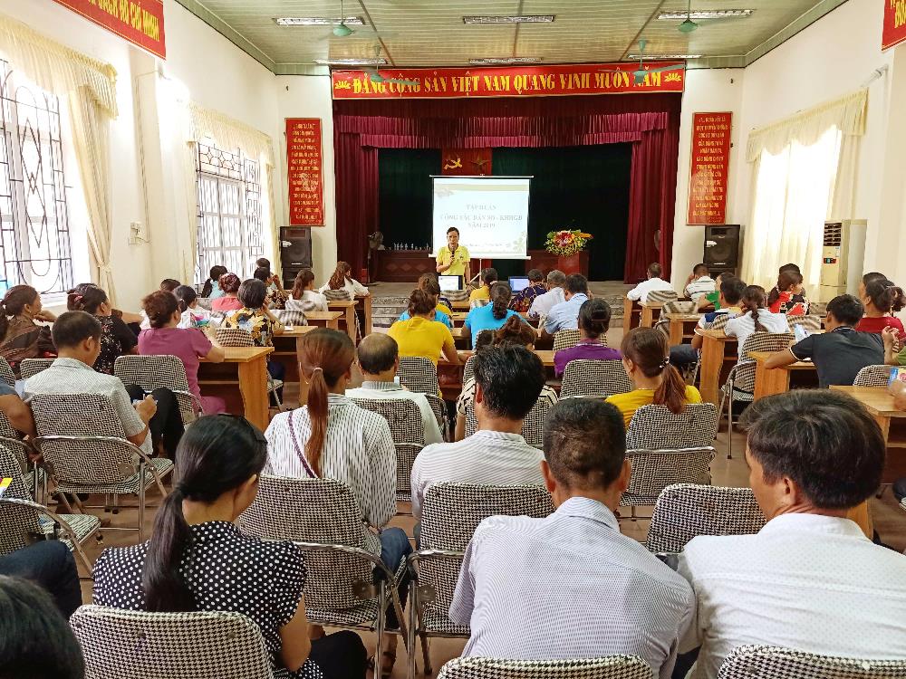 Trung tâm Y tế huyện Đầm Hà tổ chức lớp tập huấn về công tác DS-KHHGĐ cho cán bộ dân số, cộng tác viên dân số ở các