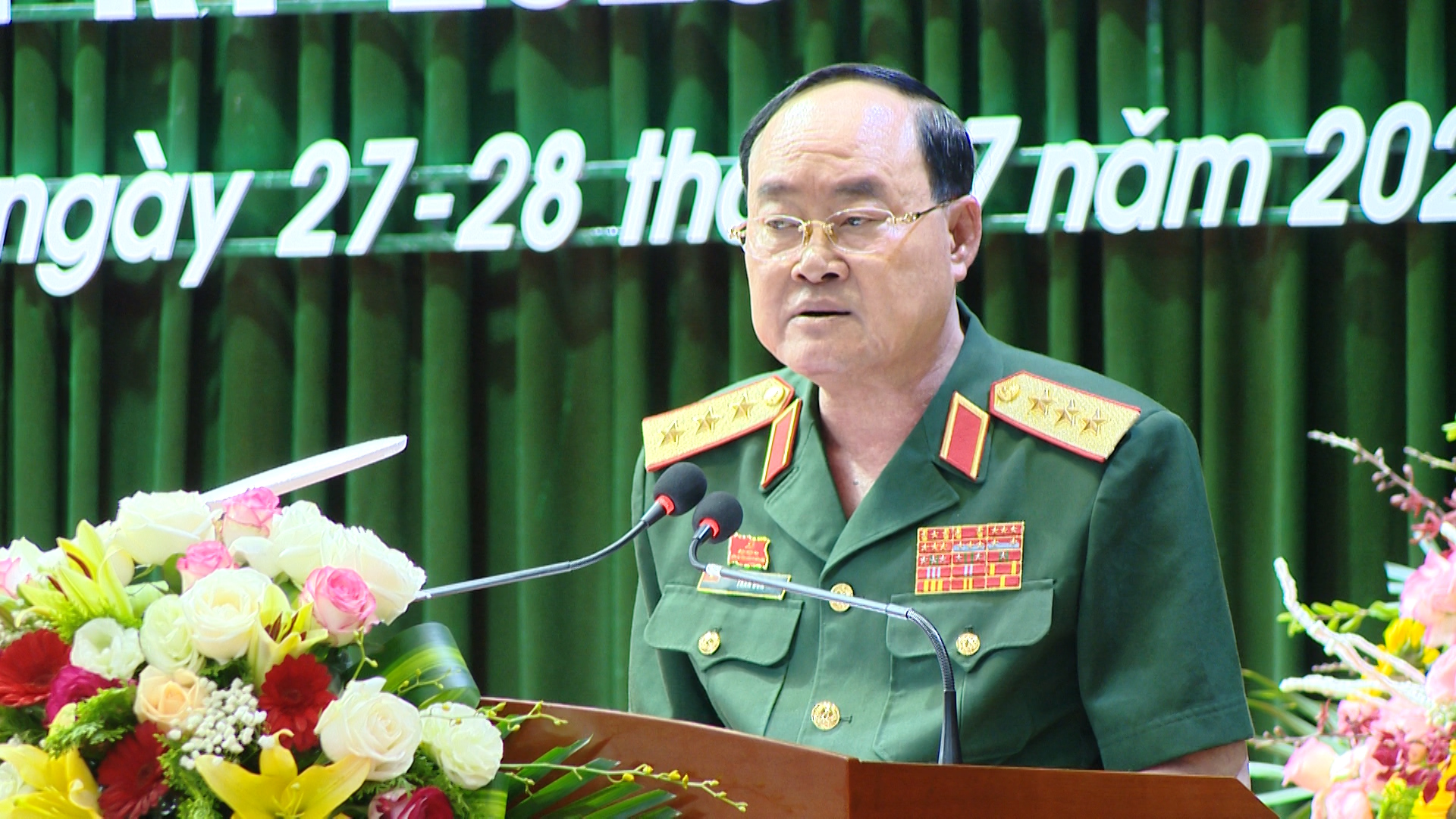 Thượng tướng Trần Đơn, Thứ trưởng Bộ Quốc phòng phát biểu chỉ đạo Đại hội