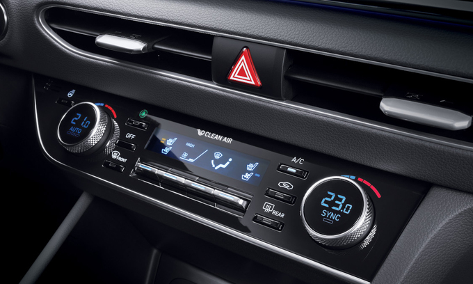 Hệ thống điều khiển điều hòa trên một mẫu xe Hyundai hiện nay. Ảnh: Hyundai