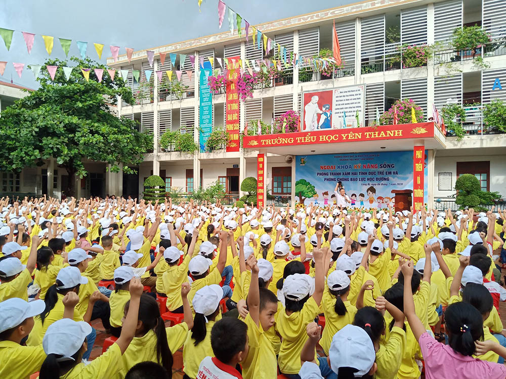 Buổi ngoại khóa kỹ năng sống tại Trường Tiểu học Yên Thanh, TP Uông Bí.