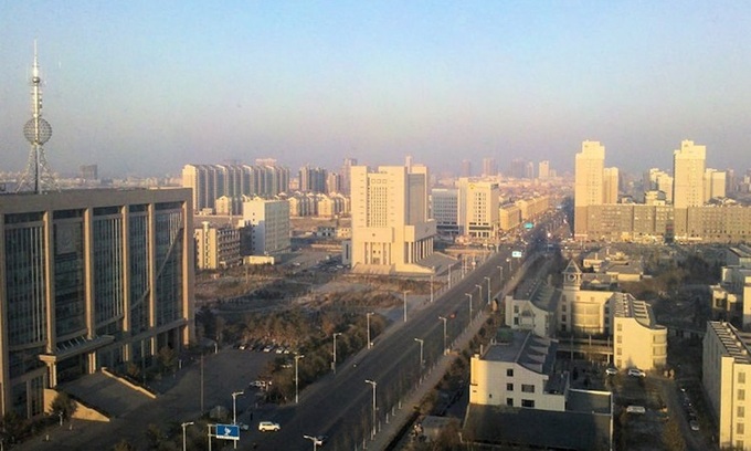 Thành phố Bayan Nur ở khu vực Nội Mông, Trung Quốc. Ảnh: Xinhua.