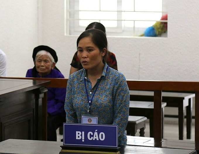 Bị cáo Phạm Thị Ngân tại phiên phúc thẩm ngày 10/8. Ảnh: Thanh Vân